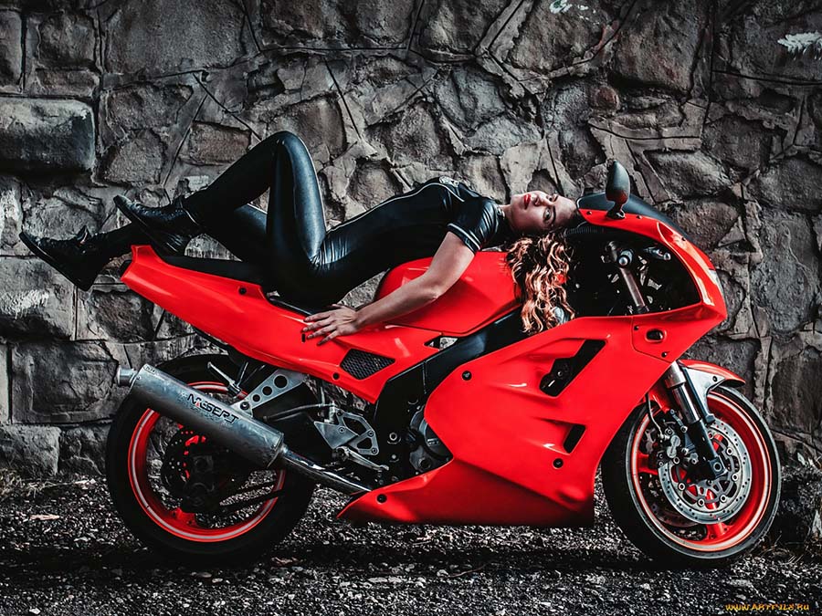 Beautiful girl Beautiful girls and motorcycles in Ashgabat