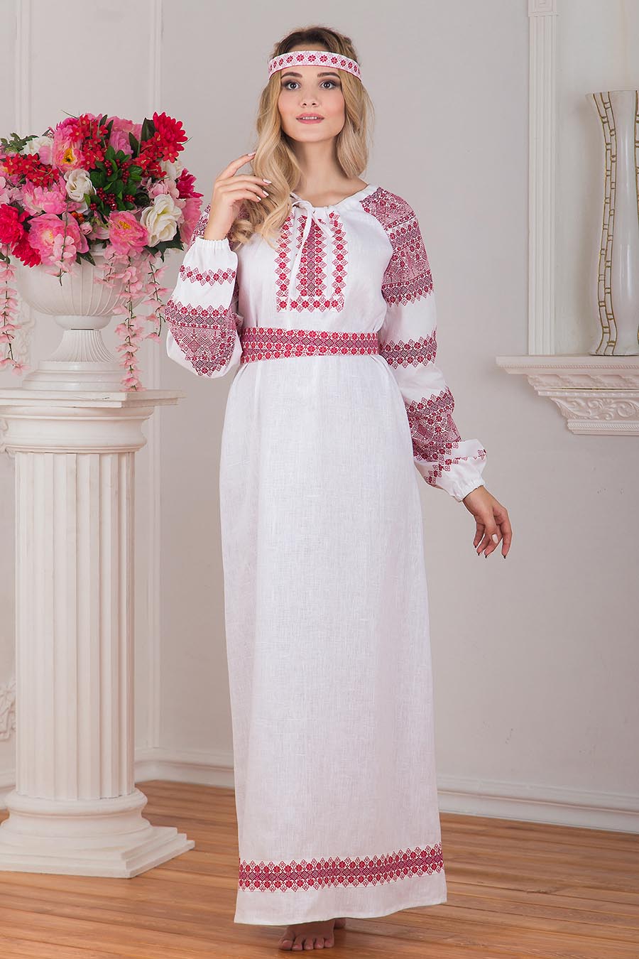 A playful frame from Women in Slavic costumes — online in Ashgabat