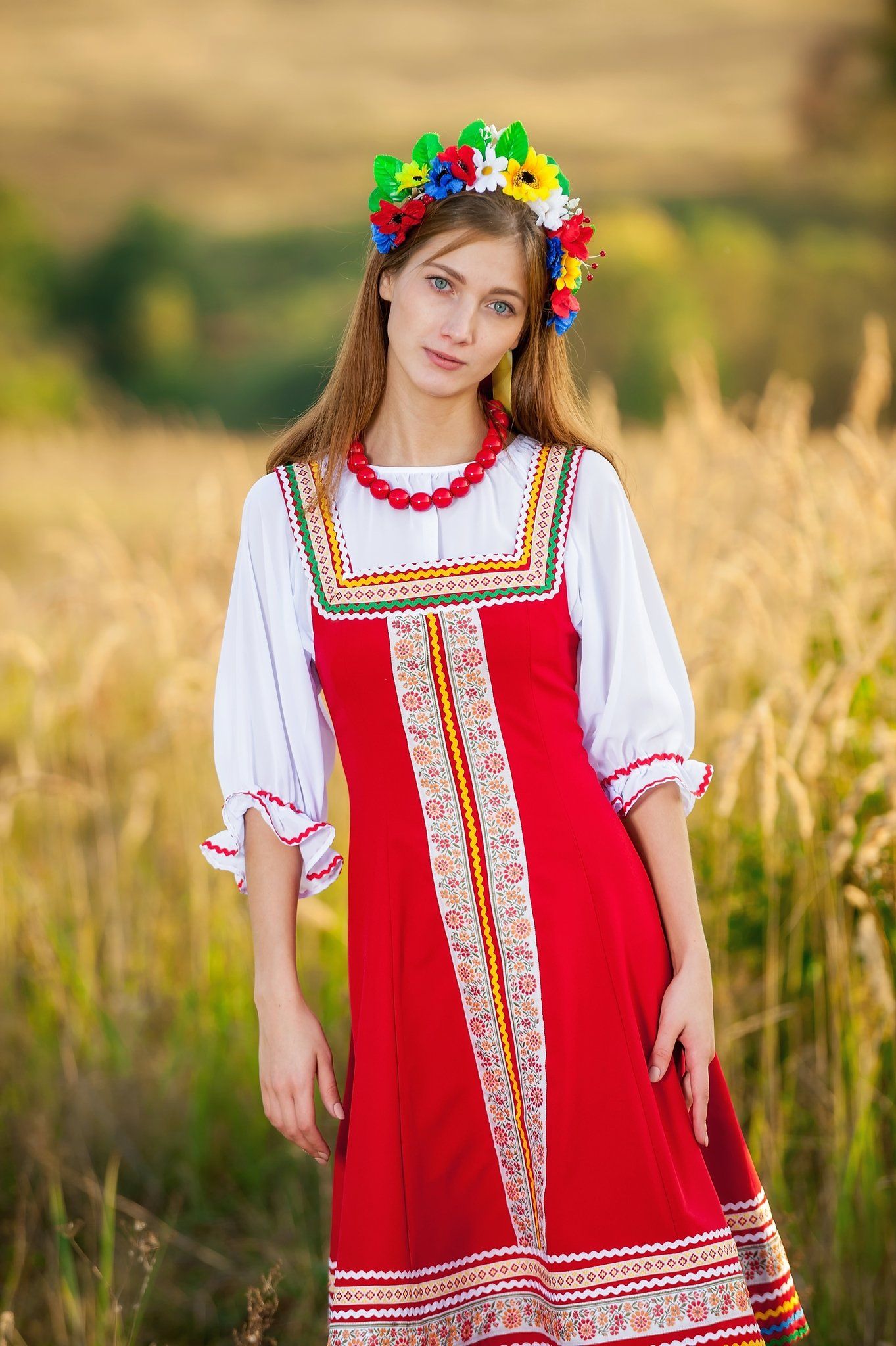 Women in Slavic costumes in Ashgabat — step in, relax, and chat live
